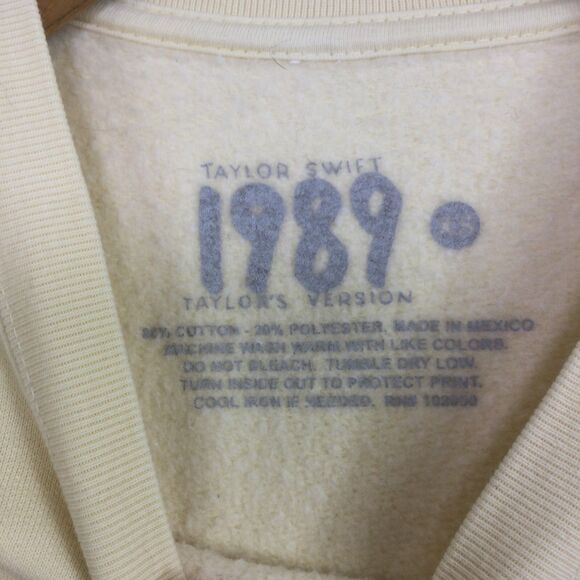 Taylor Swift Women 1989 Taylor’s Version Graphic Print Crewneck Sweater Yellow - Picture 5 of 7